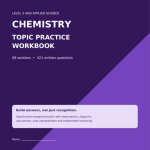 BTECRevision AAQ Applied Science Unit 2 Chemistry Practice Workbook + Worked Solutions